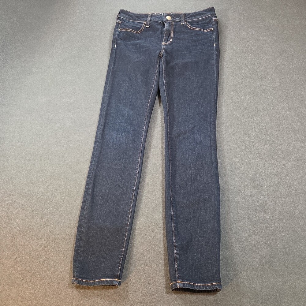 American Eagle Super Super Stretch Jeans Womens 8 Reg Dark Wash Skinny Denim